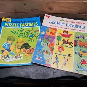 2 vintage children’s learning books